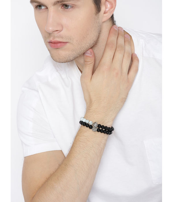 YouBella Set of 2 Beaded Elasticated Bracelets
